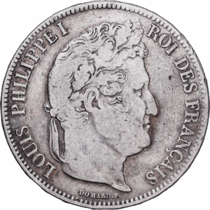 5 francs 1834 MA marseille louis-philippe Ier argent #1670