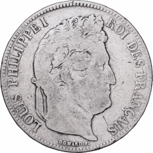 5 francs 1834 L bayonne louis-philippe Ier argent #1671