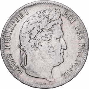 5 francs 1840 BB strasbourg louis philippe I argent #1674