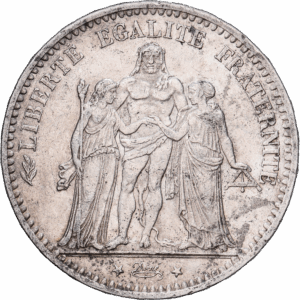 5 francs 1876 paris hercule argent #1682