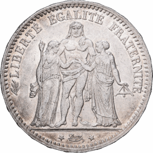 5 francs 1874 paris hercule argent #1683