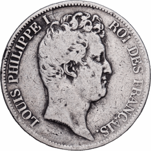 5 francs 1830 bordeaux louis philippe I argent #1684
