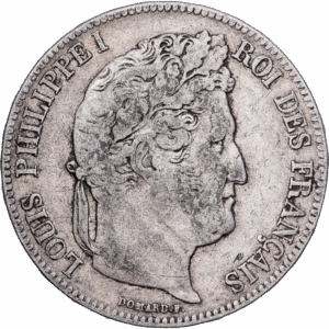5 francs 1832 nantes louis philippe I argent #1688