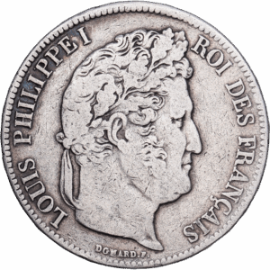5 francs 1839 bordeaux louis philippe I argent #1689
