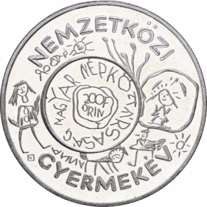 200 forint 1979 budapest année internationale de l’enfant argent #1743