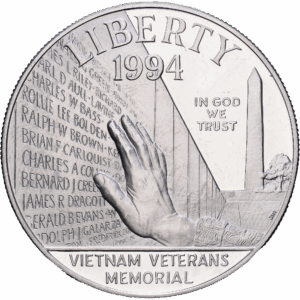 1 dollar 1994 philadelphie vietnam veterans memorial argent #1746