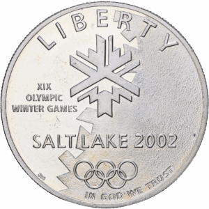 1 dollar 2002 philadelphie jeux olympiques d’hiver de salt lake city argent #1747
