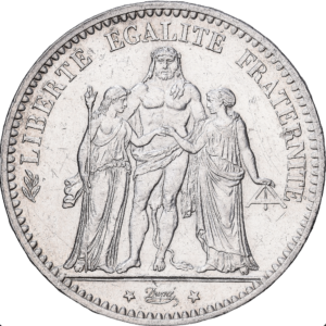 5 francs 1874 paris hercule argent #1679