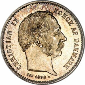 Krone 1875-1898 copenhague christian IX argent