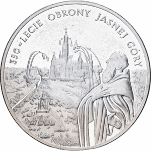 20 złotych 2005 varsovie 350e anniversaire de la défense de jasna góra argent #1762