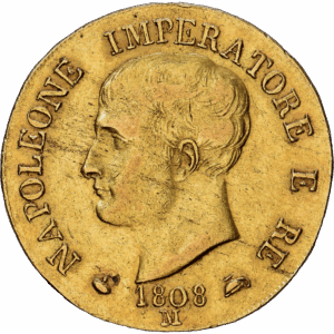40 lire 1808 M napoléon Ier or #1767