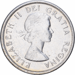 1 dollar 1958 ottawa colombie-britannique argent #1771