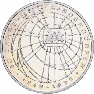 10 deutsche mark 1999 J 50 jahre sos-kinderdörfer argent #1776