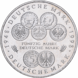 10 deutsche mark 1998 F 50 jahre deutsche mark argent #1778