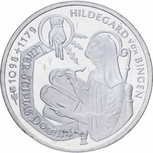 10 deutsche mark 1998 G hildegard von bingen argent #1780