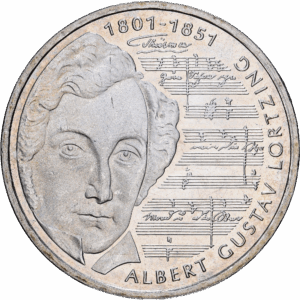 10 deutsche mark 2001 J albert gustav lortzing argent #1781