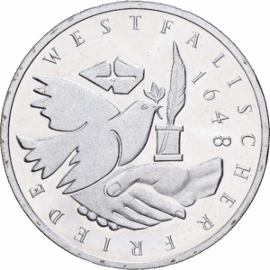 10 deutsche mark 1998 J 350 jahre westfälischer friede argent #1782