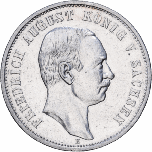 3 mark 1912 E frédéric-auguste III de saxe argent #1785