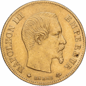 10 francs 1859 BB napoléon III or #1798