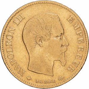 10 francs 1858 BB napoléon III or #1799