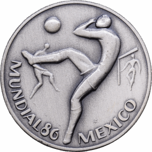 Médaille commémorative 1986 mundial 86 mexico équipe de belgique argent #1806