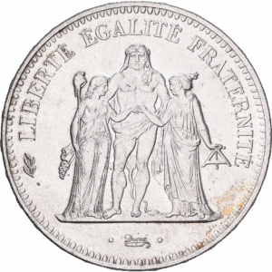 50 francs hercule 1974 type hybride avers 20 francs argent
