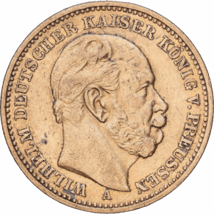 20 mark 1886 A wilhelm I de prusse or #1844