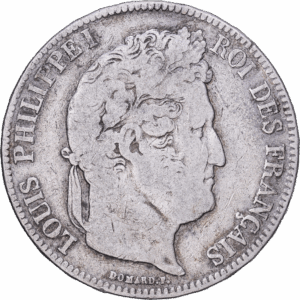 5 francs 1834 T louis philippe I argent #1852