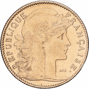 10 francs 1909 coq marianne or #1882
