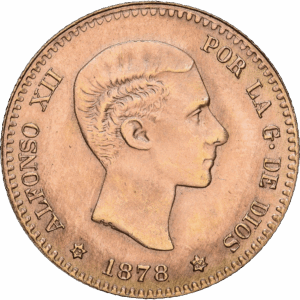 10 pesetas 1878 (1962) madrid alphonse XII or #1903