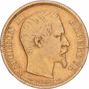 10 francs 1854 A napoléon III tête nue or #1906