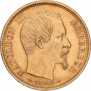 10 francs 1854 A napoléon III tête nue or #1907
