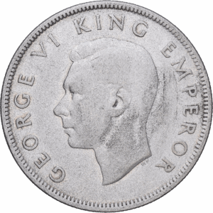 1/2 couronne 1943 londres georges VI argent #1912
