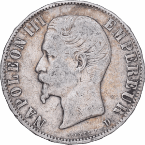 5 francs 1855 D lyon napoléon III argent #1923