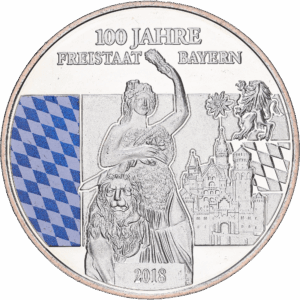 Médaille 2018 100 ans du freistaat bayern argent #1924