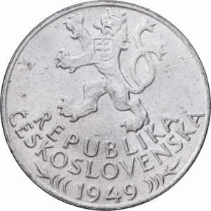 100 korun 1949 kremnica 700e anniversaire des privilèges miniers de jihlava argent #1931