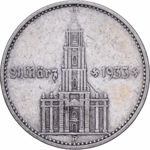 2 reichsmark 1934 A église de la garnison de potsdam argent #1935