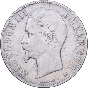 5 francs 1855 BB napoléon III tête nue argent #1950