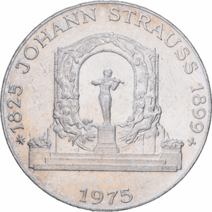 100 schilling 1975 vienne johann strauss argent #1953