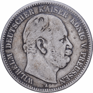 2 mark 1877 A wilhelm I de prusse argent #1971