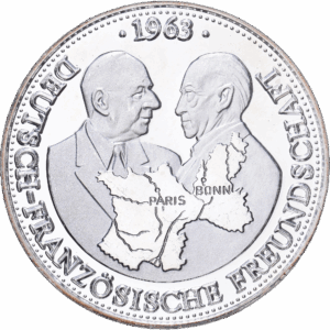 Médaille commémorative 1989 amitié franco-allemande 40 ans de la république fédérale d'allemagne argent #1978