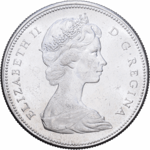Dollar 1967 ottawa élisabeth II centenaire de la confédération argent #1998