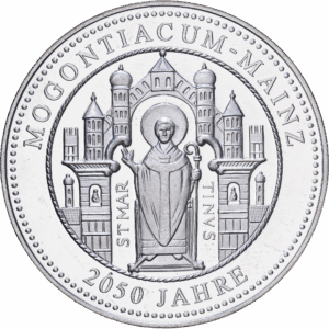 Médaille commémorative 2012 mogontiacum mainz johannes gutenberg argent #1999