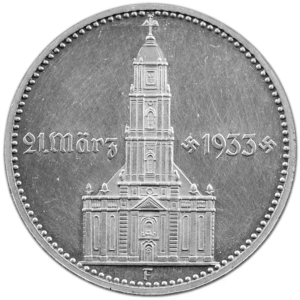 2 reichsmark 1934 église de la garnison de potsdam argent