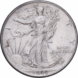 half dollar 1944 philadelphie walking liberty argent #2002