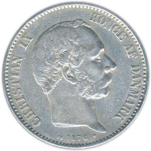 2 Kroner 1875-1899 copenhague christian IX argent