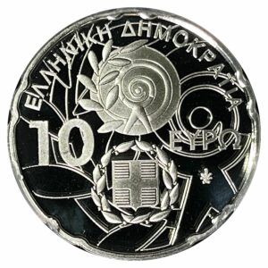 10 euros 2011 athènes special olympics – acropole Proof argent