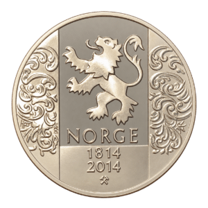 Médaille commémorative norge 1814-2014 argent